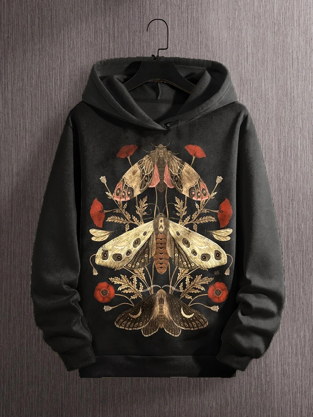 interesting Harajuku fashion design casual men's hoodie w/ autumn and winter natural scenery pattern