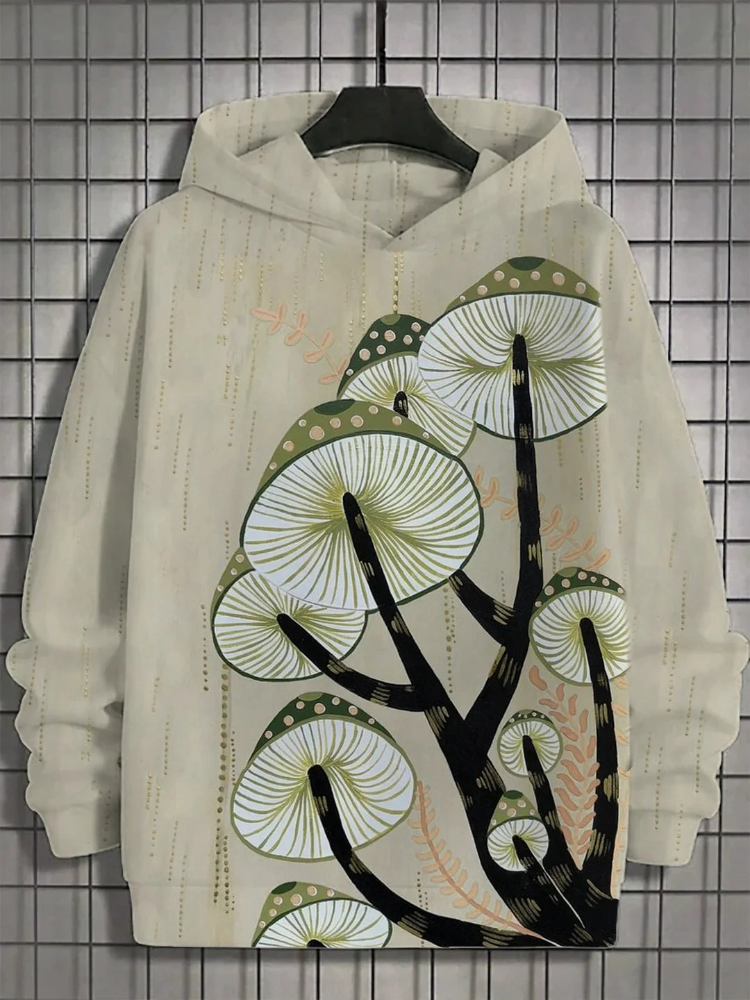 interesting Harajuku fashion design casual men's hoodie w/ autumn and winter natural scenery pattern