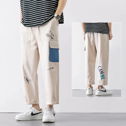 Harajuku Anime Cargo Pants Baggy Streetwear Wide leg Oversize Casual Ankle-length