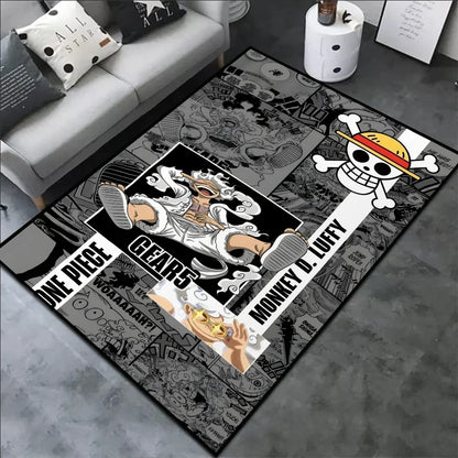 Luffy Gear 5 One Piece Customize Cartoon Rug
