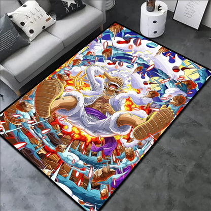 Luffy Gear 5 One Piece Customize Cartoon Rug