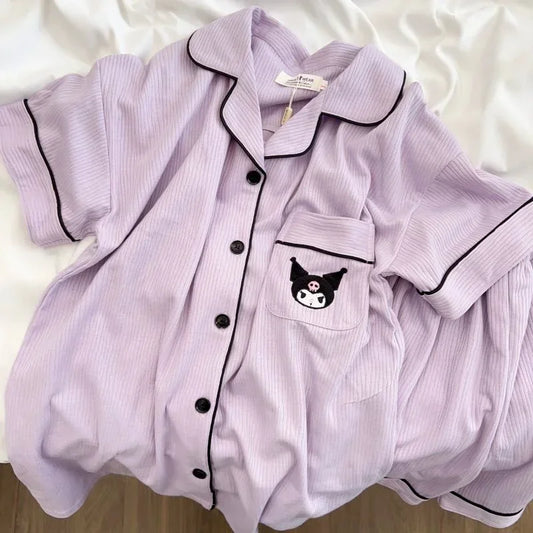 Hello Kitty Kuromi Pochacco ins style sweet and cute kawaii female pajama set