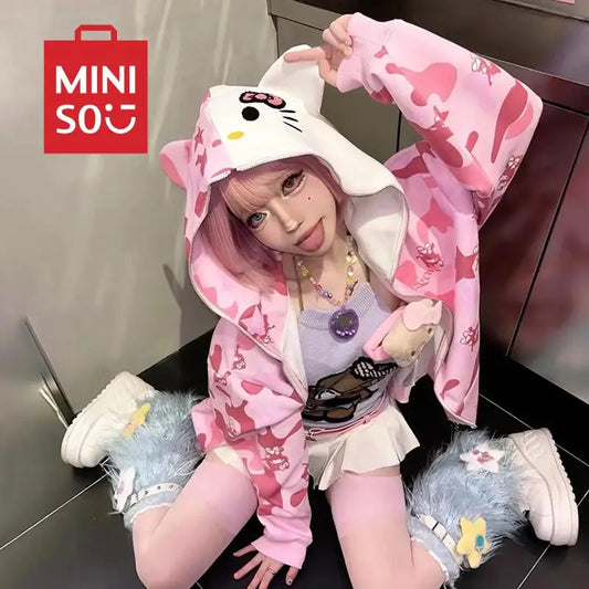 Hello Kitty Kawaii Sanrio Miniso Cute Anime Jacket w/ Hood