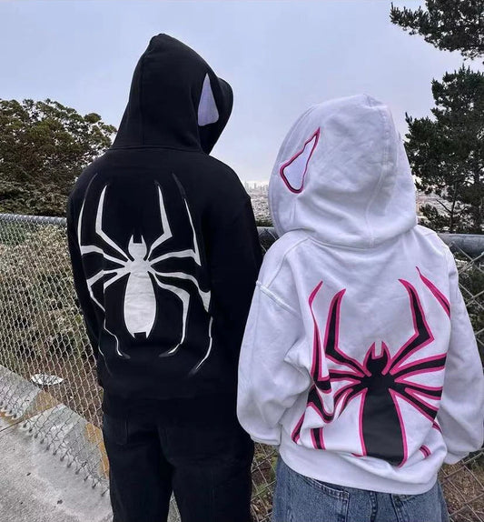 Gothic Spider Prints American retro Harajuku Streetwear