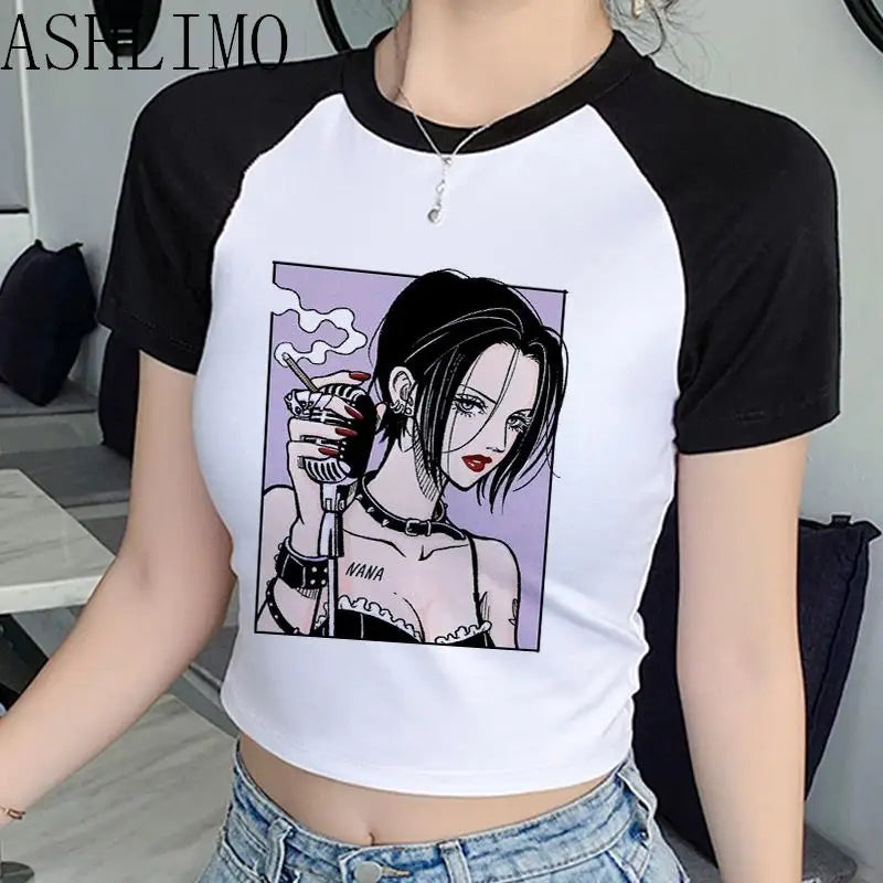 Anime Summer Crop Top T Shirts
