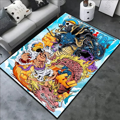 Luffy Gear 5 One Piece Customize Cartoon Rug