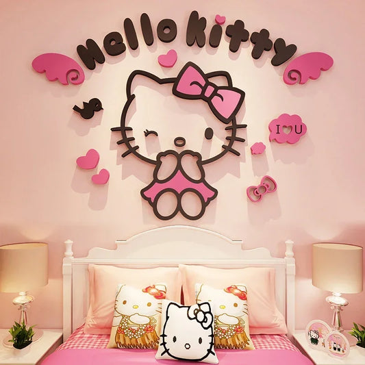Kawaii Sanrio Room Decor Accessories Wall Stickers