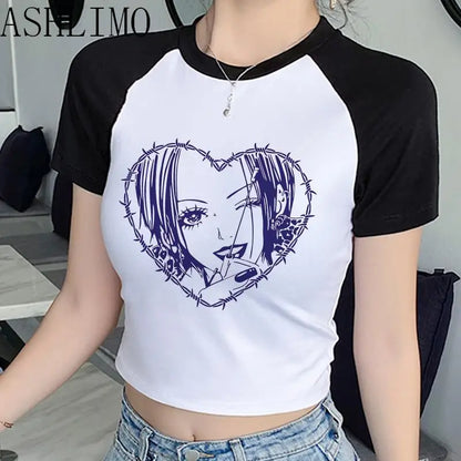 Anime Summer Crop Top T Shirts
